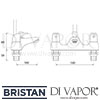 Bristan Cadet Bath Shower Mixer Dimensions